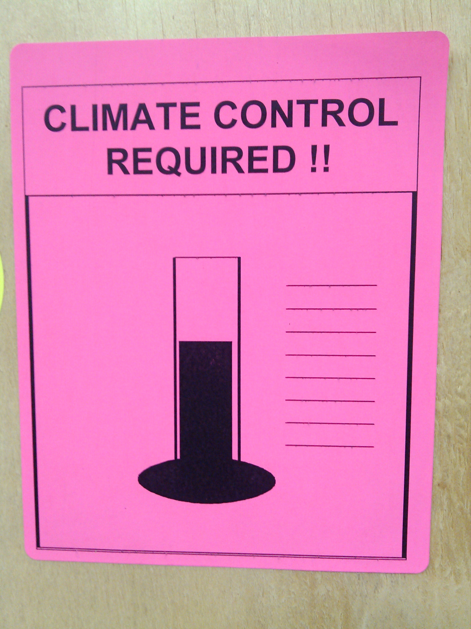 Climate monitored signage Climate monitored signage